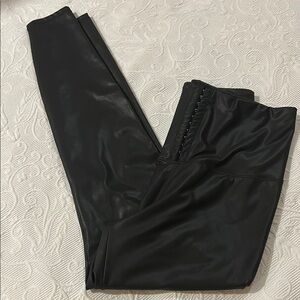 Sleek Black Faux Leather Leggings